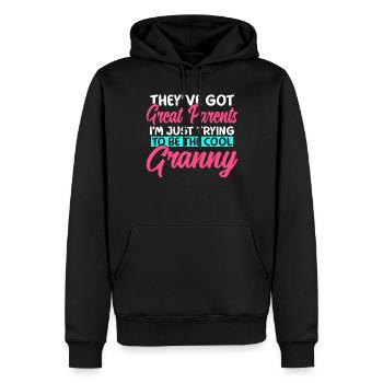Grandma Gifts - Männer Premium Bio Hoodie - Schwarz - Vorne - Nico (187cm)