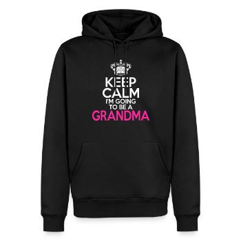 Cadeaux grand-mère - Sweat à capuche Premium bio Homme - noir - Devant - Nico (187cm)