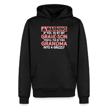 Grandma Gifts - Männer Premium Bio Hoodie - Schwarz - Vorne - Nico (187cm)