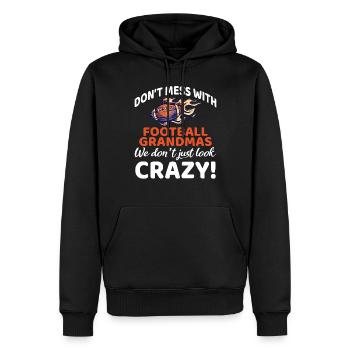 Cadeaux grand-mère - Sweat à capuche Premium bio Homme - noir - Devant - Nico (187cm)