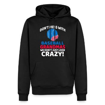 Cadeaux grand-mère - Sweat à capuche Premium bio Homme - noir - Devant - Nico (187cm)