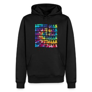 Esthéticienne, Soins de la peau, Thérapeute de la peau - Sweat à capuche Premium bio Homme - noir - Devant - Nico (187cm)