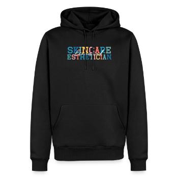 Esthéticienne, Soins de la peau, Thérapeute de la peau - Sweat à capuche Premium bio Homme - noir - Devant - Nico (187cm)