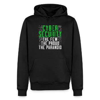 Cyber Securitiy The Few The Proud The Paranoid - Männer Premium Bio Hoodie - Schwarz - Vorne - Nico (187cm)