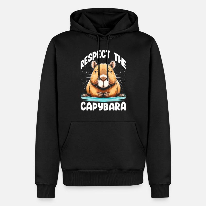 Respectez le Capybara - Sweat à capuche Premium bio Homme - noir