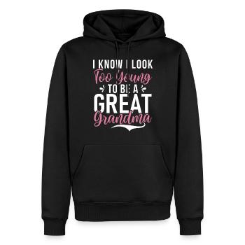 Great Grandma Gifts - Männer Premium Bio Hoodie - Schwarz - Vorne - Nico (187cm)