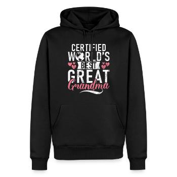 Great Grandma Gifts - Männer Premium Bio Hoodie - Schwarz - Vorne - Nico (187cm)