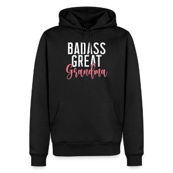 Great Grandma Gifts - Men’s Premium Organic Hoodie - black - Front - Nico (187cm)