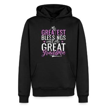 Great Grandma Gifts - Männer Premium Bio Hoodie - Schwarz - Vorne - Nico (187cm)