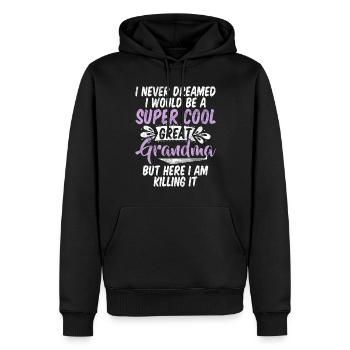 Great Grandma Gifts - Men’s Premium Organic Hoodie - black - Front - Nico (187cm)