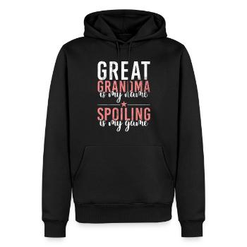 Great Grandma Gifts - Men’s Premium Organic Hoodie - black - Front - Nico (187cm)