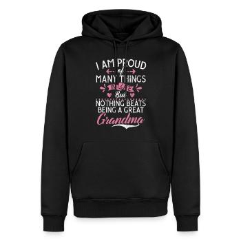 Great Grandma Gifts - Men’s Premium Organic Hoodie - black - Front - Nico (187cm)