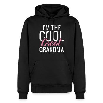 Great Grandma Gifts - Men’s Premium Organic Hoodie - black - Front - Nico (187cm)