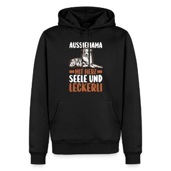 Australian Shepherd Hundemama Hund Aussie - Männer Premium Bio Hoodie - Schwarz - Vorne - Nico (187cm)