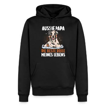 Australian Shepherd Hund Aussie - Männer Premium Bio Hoodie - Schwarz - Vorne - Nico (187cm)