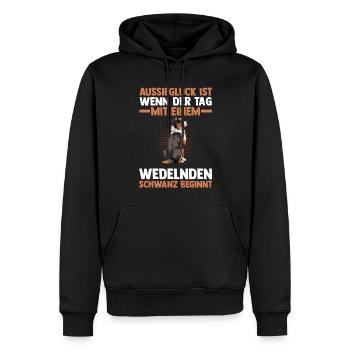 Australian Shepherd Hund Aussie - Männer Premium Bio Hoodie - Schwarz - Vorne - Nico (187cm)