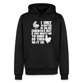 Silkie Huhn Lustige Farm Tierliebhaber - Männer Premium Bio Hoodie - Schwarz - Vorne - Nico (187cm)