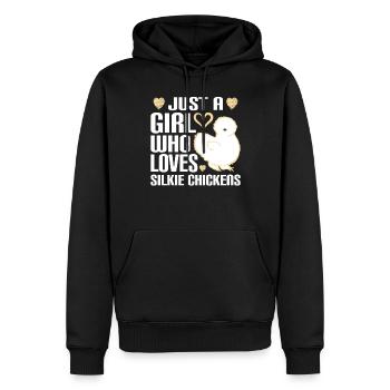 Silkie Huhn Lustige Farm Tierliebhaber - Männer Premium Bio Hoodie - Schwarz - Vorne - Nico (187cm)