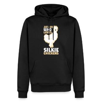 Silkie Huhn Lustige Farm Tierliebhaber - Männer Premium Bio Hoodie - Schwarz - Vorne - Nico (187cm)