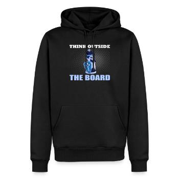 Schach Think Outside - Männer Premium Bio Hoodie - Schwarz - Vorne - Nico (187cm)