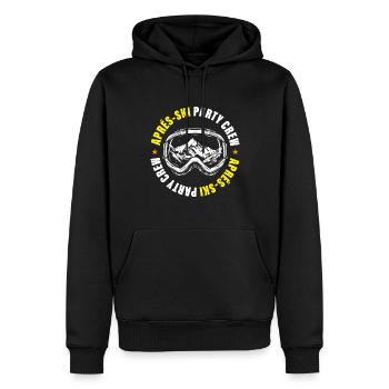 Après-ski Party Crew Vacances de ski Montagnes - Sweat à capuche Premium bio Homme - noir - Devant - Nico (187cm)