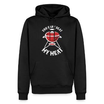 BBQ -Raucher Fleisch Grillen Lustiger - Männer Premium Bio Hoodie - Schwarz - Vorne - Nico (187cm)