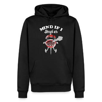 BBQ -Raucher Fleisch Grillen Lustiger - Männer Premium Bio Hoodie - Schwarz - Vorne - Nico (187cm)