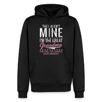 Great Grandma Gifts - Men’s Premium Organic Hoodie - black - Front - Nico (187cm)