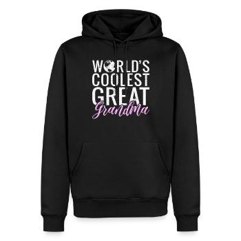 Great Grandma Gifts - Men’s Premium Organic Hoodie - black - Front - Nico (187cm)