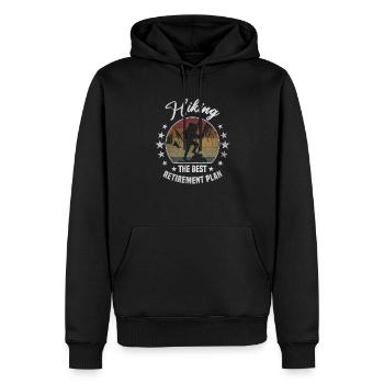 Best Retirement Plan Wandern Rente - Männer Premium Bio Hoodie - Schwarz - Vorne - Nico (187cm)