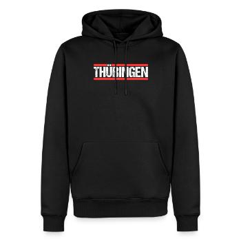 Thüringer Thüringerin Thüringen - Männer Premium Bio Hoodie - Schwarz - Vorne - Nico (187cm)