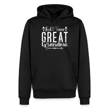 Great Grandma Gifts - Men’s Premium Organic Hoodie - black - Front - Nico (187cm)