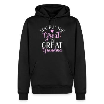 Great Grandma Gifts - Männer Premium Bio Hoodie - Schwarz - Vorne - Nico (187cm)
