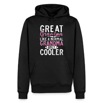 Great Grandma Gifts - Men’s Premium Organic Hoodie - black - Front - Nico (187cm)