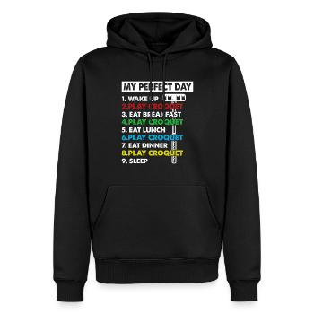 Jouer au Croquet Day Plan Croquet Player - Sweat à capuche Premium bio Homme - noir - Devant - Nico (187cm)