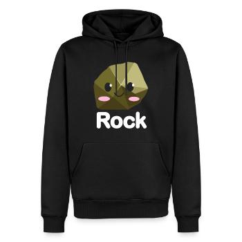 Ciseaux Papier Pierre Drôle Groupe Kawaii - Sweat à capuche Premium bio Homme - noir - Devant - Nico (187cm)