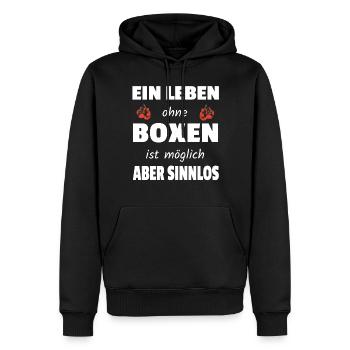 Boxen Boxsport Kampfsport Motto - Männer Premium Bio Hoodie - Schwarz - Vorne - Nico (187cm)