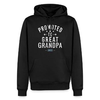 Cadeaux arrière-grand-père - Sweat à capuche Premium bio Homme - noir - Devant - Nico (187cm)