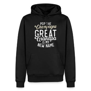 Cadeaux arrière-grand-père - Sweat à capuche Premium bio Homme - noir - Devant - Nico (187cm)