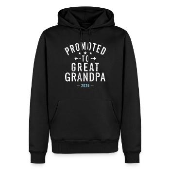 Cadeaux arrière-grand-père - Sweat à capuche Premium bio Homme - noir - Devant - Nico (187cm)