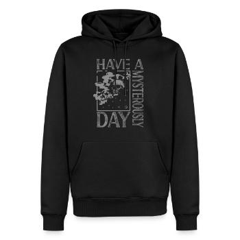 Chasseur de fantômes professionnel drôle mystérieusement jour - Sweat à capuche Premium bio Homme - noir - Devant - Nico (187cm)