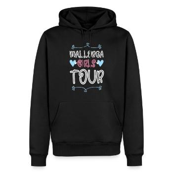 Mallorca Girls Tour Herz - Männer Premium Bio Hoodie - Schwarz - Vorne - Nico (187cm)