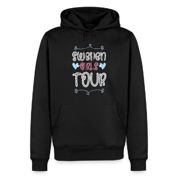 Suède Girls Tour Coeur - Sweat à capuche Premium bio Homme - noir - Devant - Nico (187cm)