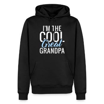 Cadeaux arrière-grand-père - Sweat à capuche Premium bio Homme - noir - Devant - Nico (187cm)