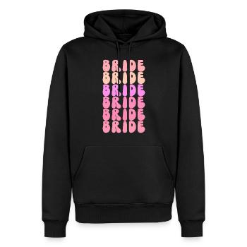 Groovy Bridal Wedding Party Bridal Flower Flowers - Men’s Premium Organic Hoodie - black - Front - Nico (187cm)