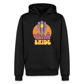 Groovy mariée fête de mariage mariée fleur fleurs - Sweat à capuche Premium bio Homme - noir - Devant - Nico (187cm)