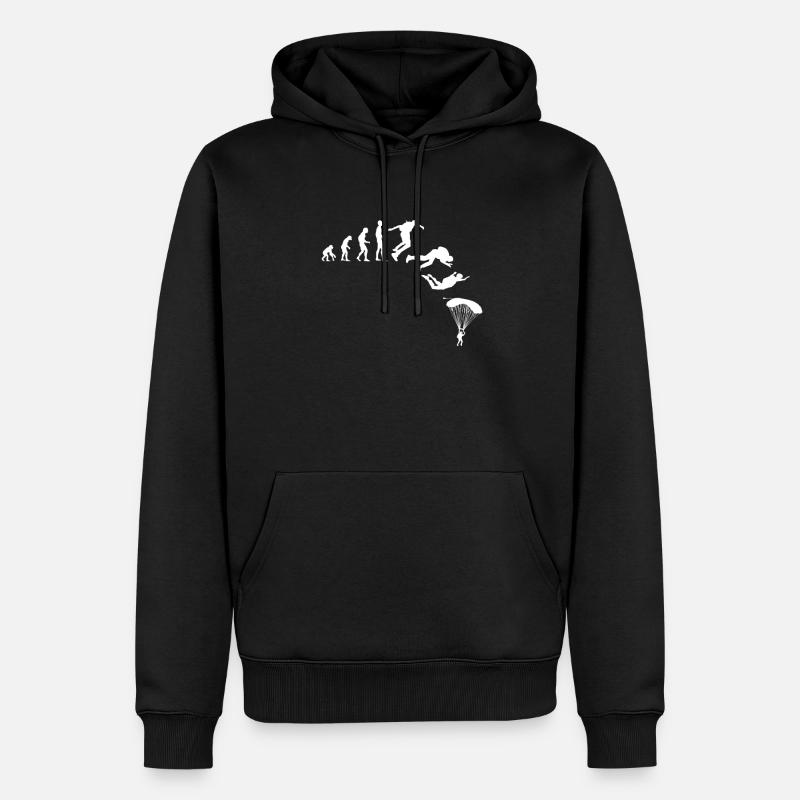 Parachute Evolution Glide Parachutisme - Sweat à capuche Premium bio Homme - noir