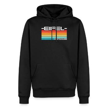 Eifel - Sweat à capuche Premium bio Homme - noir - Devant - Nico (187cm)