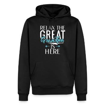 Cadeaux arrière-grand-père - Sweat à capuche Premium bio Homme - noir - Devant - Nico (187cm)