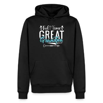 Cadeaux arrière-grand-père - Sweat à capuche Premium bio Homme - noir - Devant - Nico (187cm)